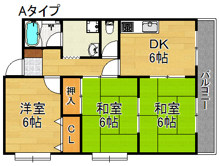 フラワータウンS・Kの間取り