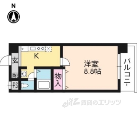 京都市下京区傘鉾町のマンションの間取り