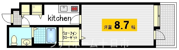 広島市中区猫屋町のマンションの間取り