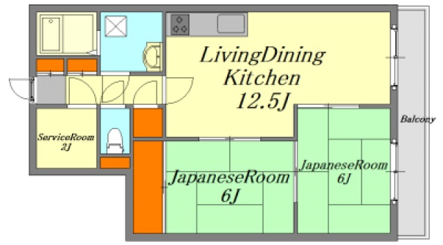 広島市佐伯区五日市中央のマンションの間取り