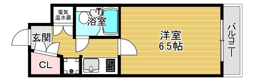 大阪市北区東天満のマンションの間取り