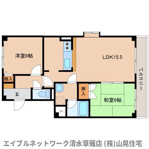 静岡市駿河区谷田のマンションの間取り