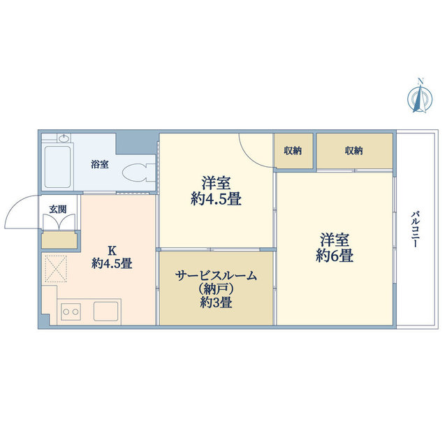 日吉第７コーポ　Ａ棟の間取り