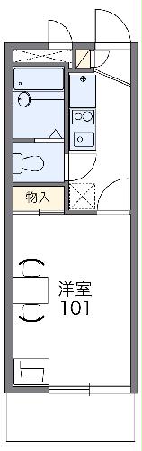 レオパレスツインハイツＢの間取り