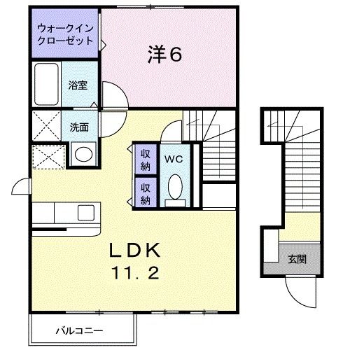 アミスタープレイスＢの間取り