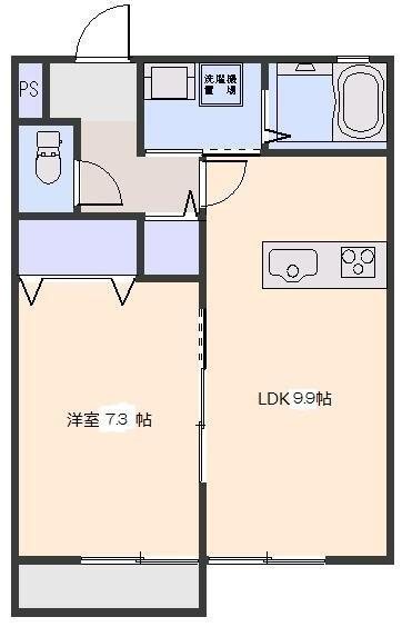 八潮市大字大曽根のアパートの間取り