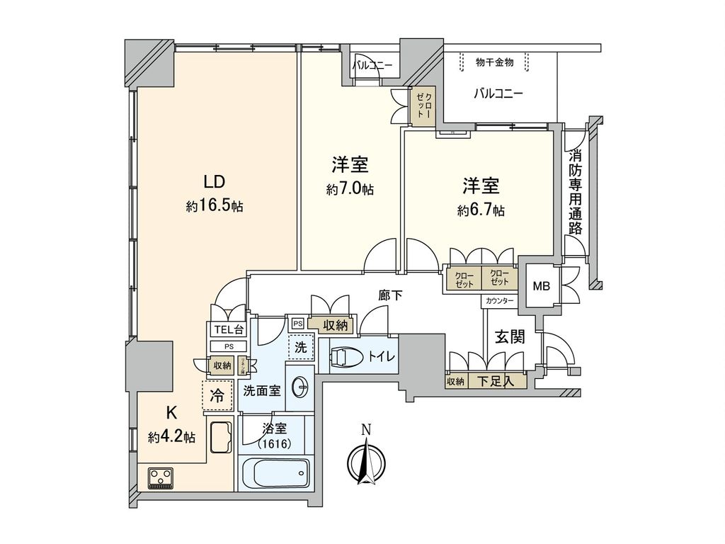 淀屋橋アップルタワーレジデンスの間取り