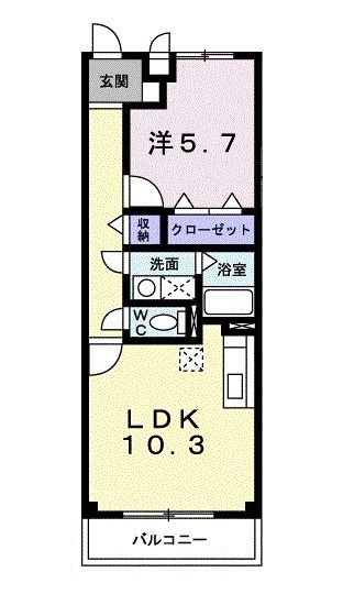 清須市西田中のマンションの間取り