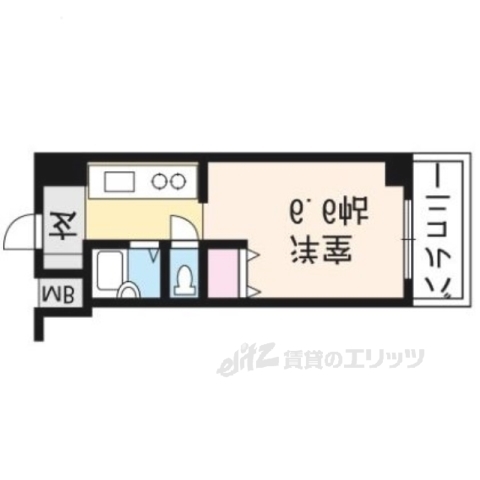 【京都市伏見区南部町のマンションの間取り】