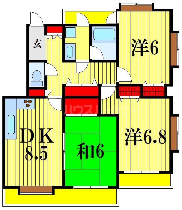 フェアリークリスタル市川の間取り