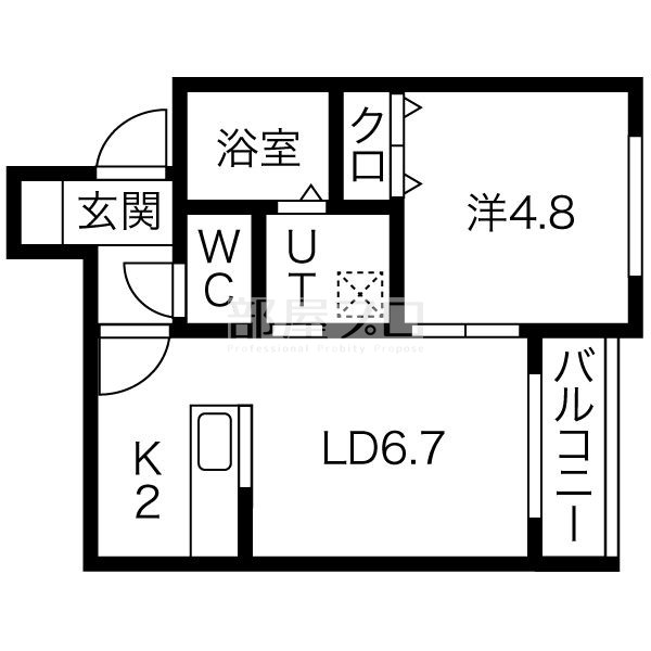 札幌市南区真駒内上町のマンションの間取り