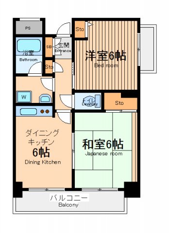 川崎市川崎区南町のマンションの間取り