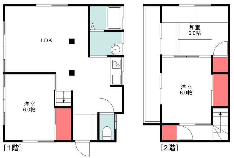 【茂原市東郷貸家の間取り】