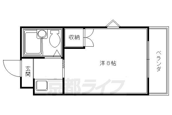 京都市伏見区深草飯食町のマンションの間取り