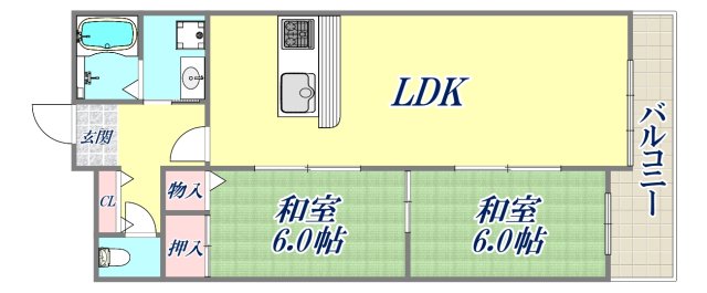 グランディア六甲楠丘の間取り