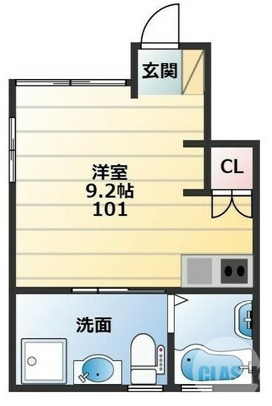 堺市堺区宿屋町東のアパートの間取り