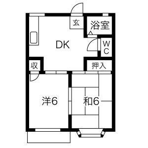 新城市城北のアパートの間取り