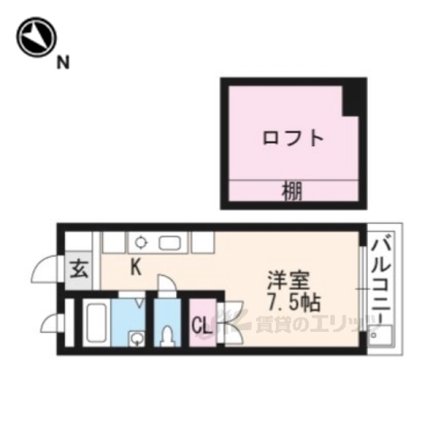 大津市衣川のマンションの間取り