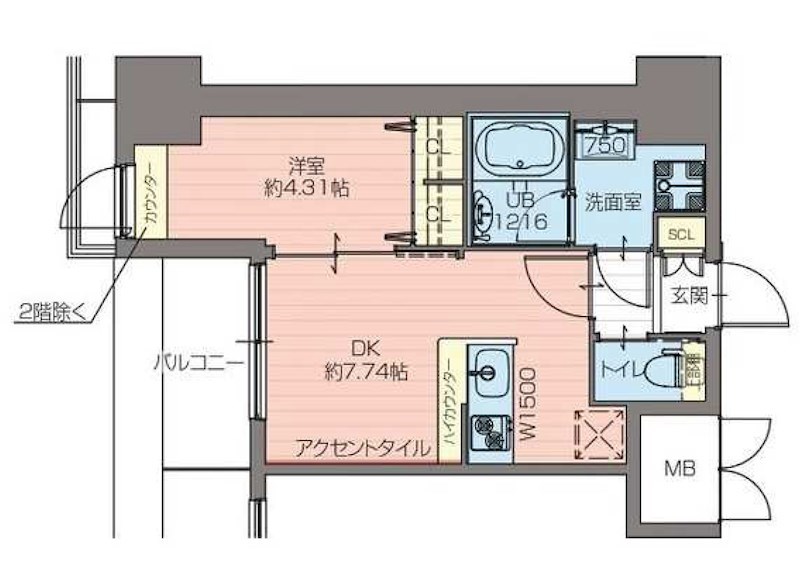 プレジオ難波ASIANの間取り