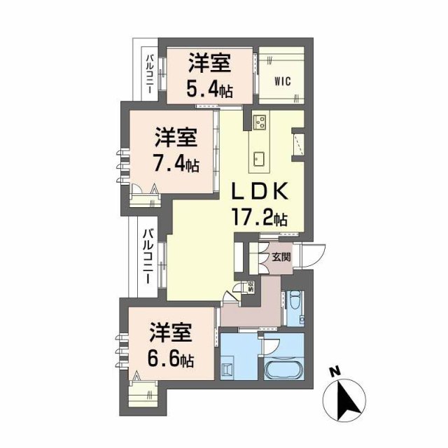 【シャーメゾン　クオリスタの間取り】