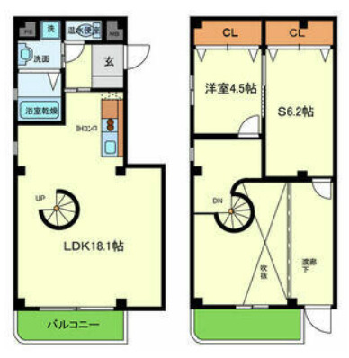 アルユータ六甲道の間取り