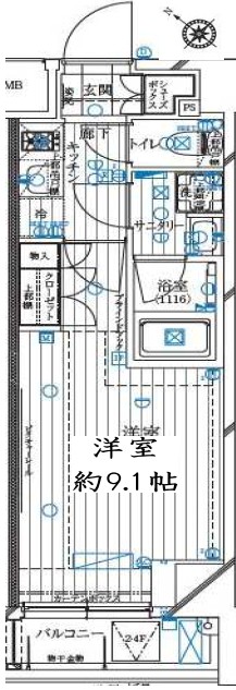 レガリス月島ベイサイドコートの間取り写真