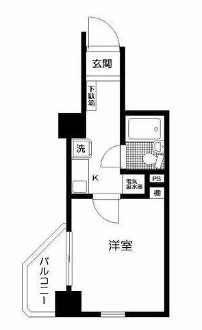 西武池袋線 中村橋駅 徒歩3分 12階建 築33年の間取り写真