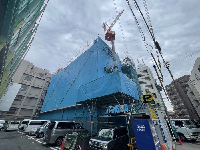 建物外観　建築中