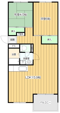 阪神本線 芦屋駅 バス乗車時間：10分 最寄りバス停で下車 徒歩1分 19階建 築48年の間取り写真