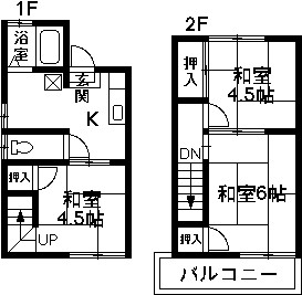 嶋田ハイツの間取り