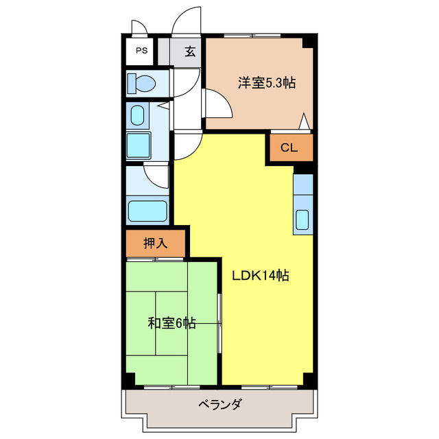 各務原市那加太平町のマンションの間取り