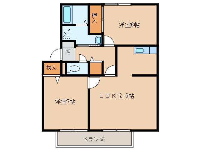 弥生ハイツの間取り