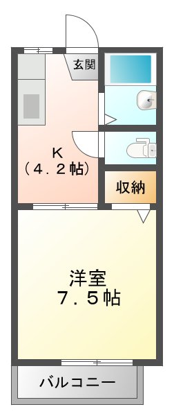 カーサ江島IIＡの間取り