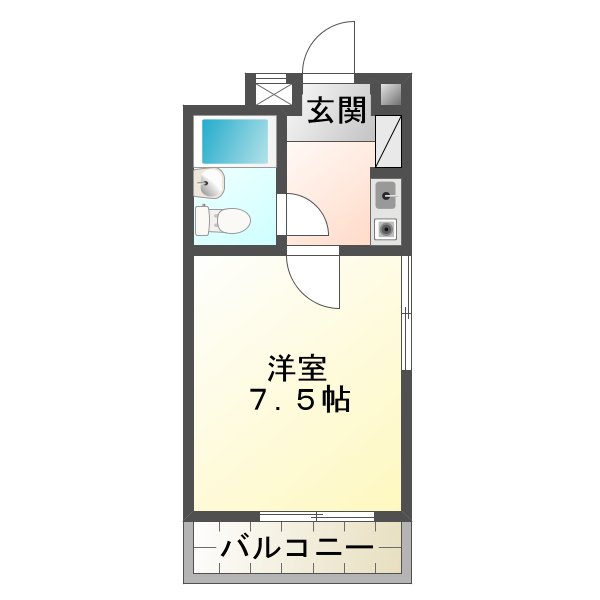 神戸市垂水区五色山のマンションの間取り