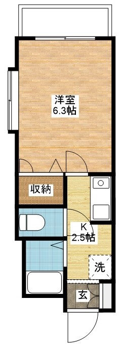 長崎市本原町のマンションの間取り