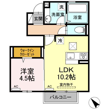 ユーネス花岡の間取り