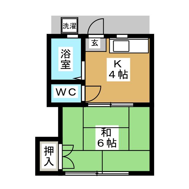 東京都中野区東中野１（アパート）の賃貸物件の間取り