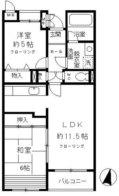 トゥインクル秋津の間取り