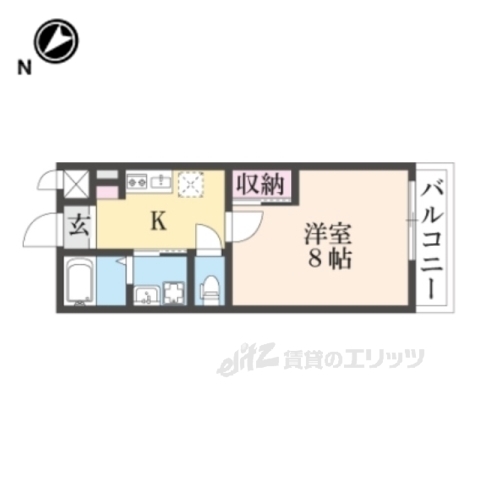 彦根市大堀町のアパートの間取り