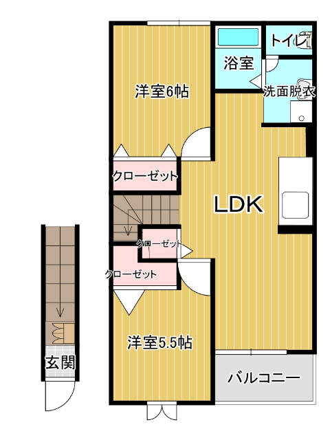 サニーフラットＹＵＫＩの間取り