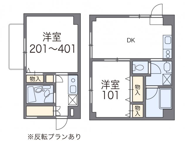 レオパレスエレガンスつくばの間取り