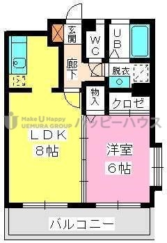 ヴィンテージ唐原２棟の間取り