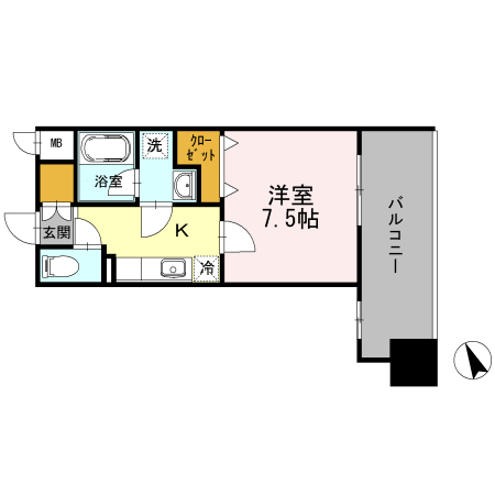 長崎市銅座町のマンションの間取り