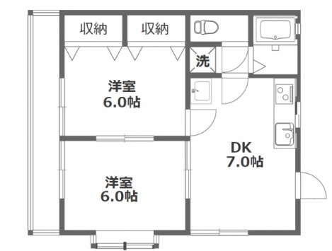 コーポマロニエ　Bの間取り