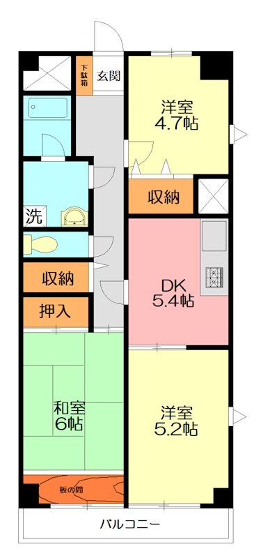 ペアコート伊勢原の間取り