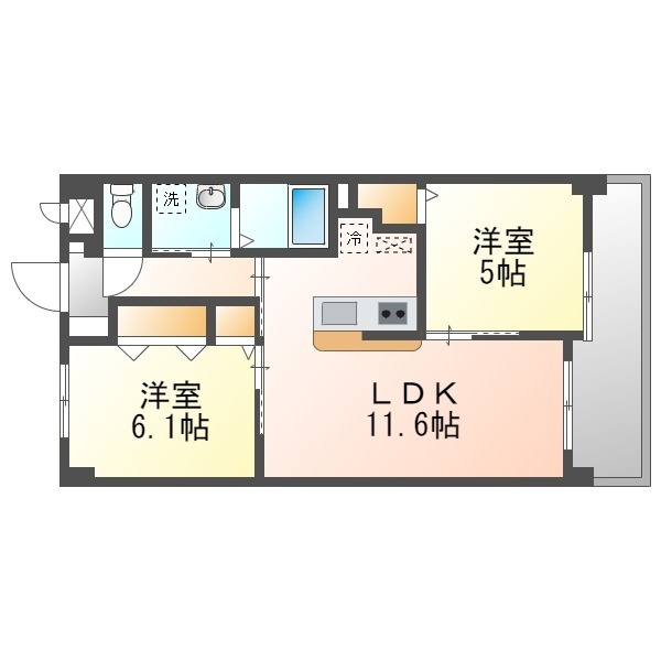 ティダ　エイソII（２台目可並列）の間取り