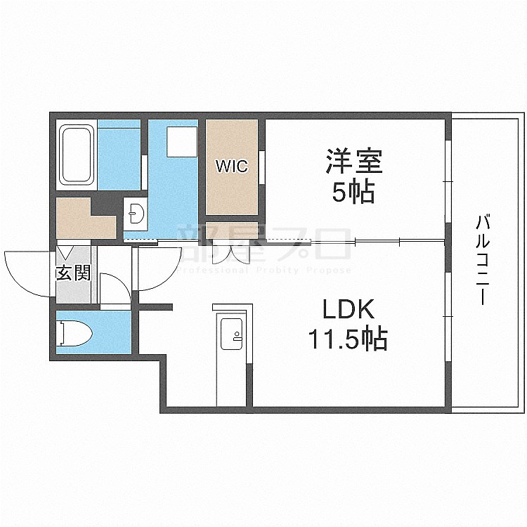 【札幌市中央区南二十二条西のマンションの間取り】