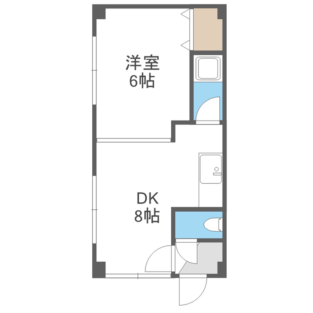 札幌市北区北三十一条西のマンションの間取り