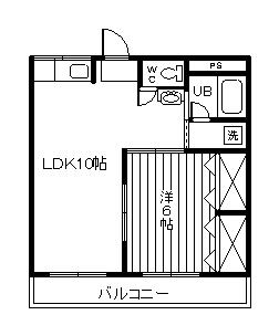 郡山市安積町のマンションの間取り