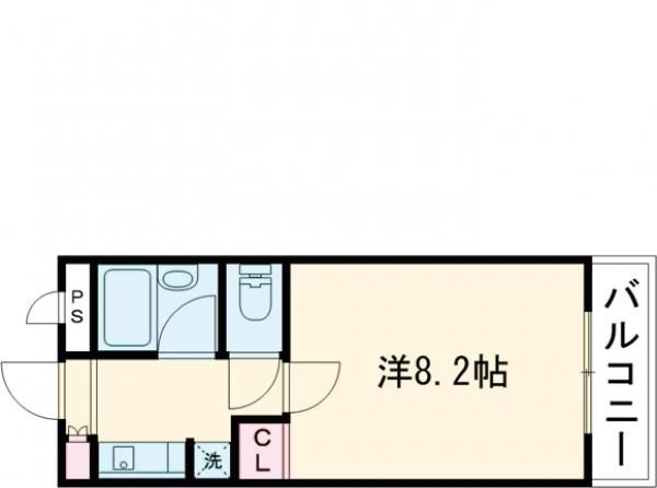 貝塚市中町のアパートの間取り